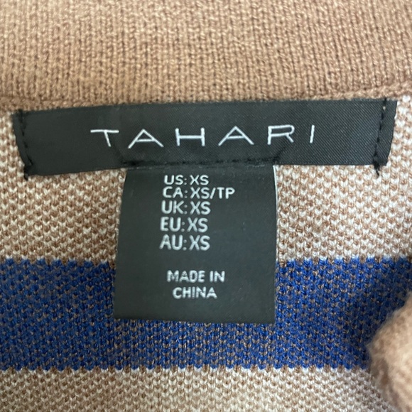 Tahari Notch Collar long Cardigan - Picture 8 of 10